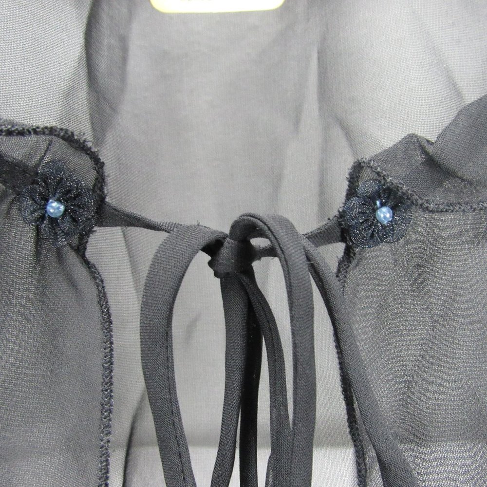 Robe and Thong Sleepwear Black - Picture 4 of 10